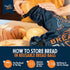 THINK4EARTH Set) - Large Bread and Baguette Bags (Dark Blue, Bread & Baguette