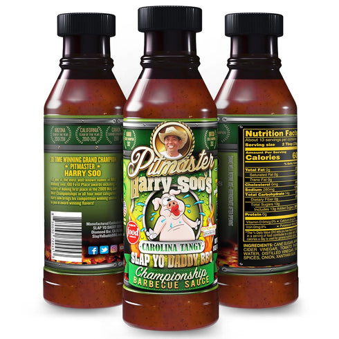 Slap Yo’ Daddy BBQ Sauce, Carolina Tangy - Chef Harry Soo's Vinegar-Based Sauce for Chicken, Ribs, Pork - Gluten Free