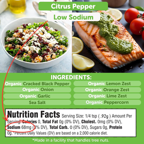 5.7 oz FreshJax Organic Citrus Pepper Seasoning, Zesty Lemon Pepper Blend for Chicken, Steak, Seafood, Grilled Fish