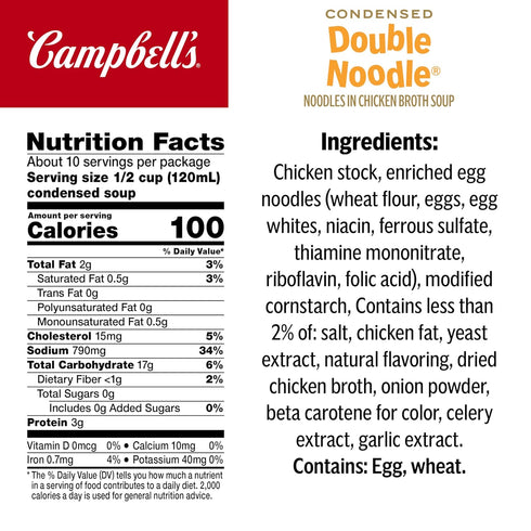 10.5 oz (4 Pack) Campbells Condensed Kids Double Noodle Soup, Can