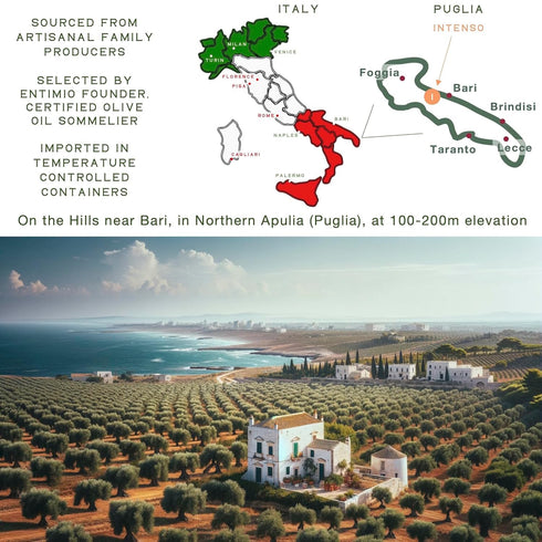 1,000+ 2025 8.5 oz Entimio Intenso Organic Italian Extra Virgin Olive Oil from Italy, mg/kg High in Polyphenols, Gold