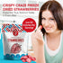 Crispy Craze (24 0.52 oz 100% Freeze Dried Strawberries Snack Sized Bags, Each), Sliced Strawberry Fruit Crisps, Non