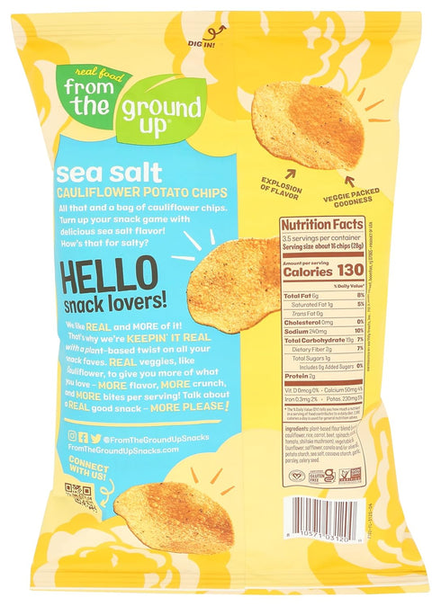 FROM THE GROUND UP Sea Salt Cauliflower Chips - 3.5 OZ