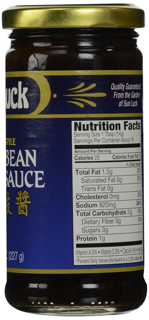 Sun Luck Black Bean Garlic Sauce, 8 oz