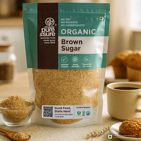 1kg (35.27 OZ) Organic Sugar Brown