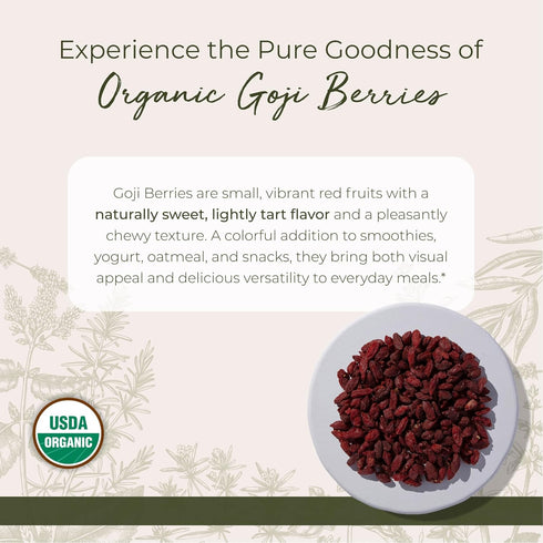 1 lb Starwest Botanicals Dried Goji Berries Organic - Whole Goji Berries Dry Organic for Oatmeal, Trail Mix, Salad