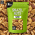 2 lb 100% Oh! Nuts Brazil Nuts, Raw, Unsalted, No Shell, Whole in Resealable Bag Natural Nuts, Rich in Selenium Vegan