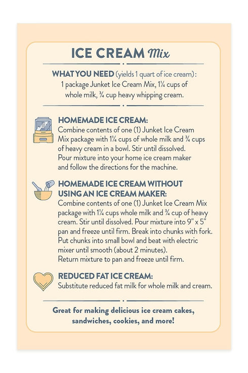 2 2 (4 Junket Ice Cream Mix Bundle - Vanilla and Chocolate Total)