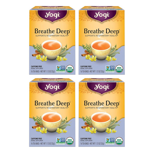 Yogi Tea Breathe Deep Tea - 16 Tea Bags per Pack (4
