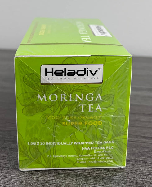 100% Immunity 20 HELADIV Moringa Tea - Organic Moringa Super Food Tea - Energy & Booster, Stress Relief - Individually