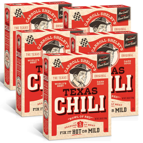 Carroll Shelby's Original Texas Brand Chili Kit 3.65oz Box (Pack of 5)