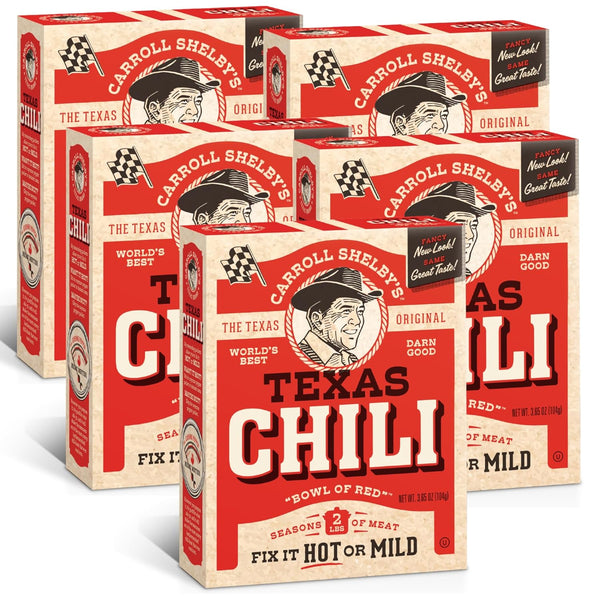 Carroll Shelby's Original Texas Brand Chili Kit 3.65oz Box (Pack of 5)