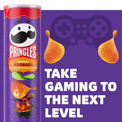 5.5oz (1 Pringles Potato Crisps, Lunch Snacks, On-the-Go Snack, Enchilada Adobada, Can Can)