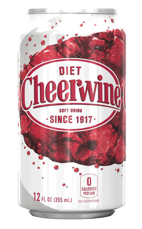 Archway 12 oz (12 Pack) Cheerwine Diet Cherry Soda Soft Drink