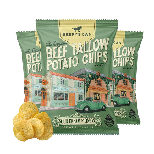 Beefys Own Beef Tallow Potato Chips - Kettle Chips Made Without Seed