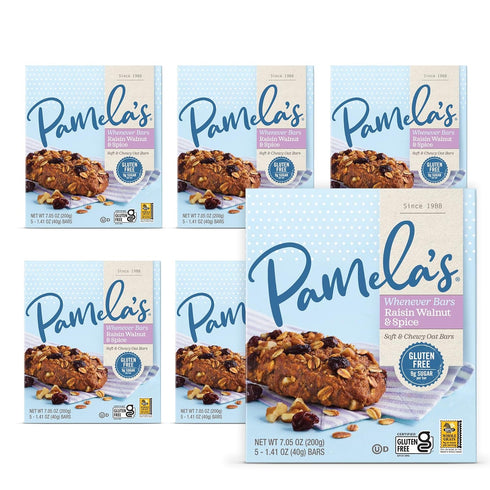 Pamela's Products Gluten Free Whenever Bars, Raisin Walnut Spice, 30 Count ,