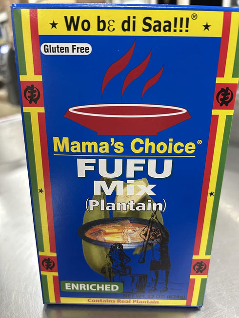 Generic 22 oz (624 Pack 3. Mamas Choice Fufu Mix (Plantain), Gluten Free, Enriched African Fufu Flour, Contains Real