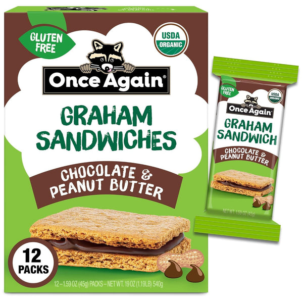 Once Again Chocolate Peanut Butter Graham Sandwiches - Organic, Gluten Free Graham