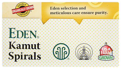 12 oz, 100% Eden Organic Kamut Spirals, Whole Grain, Fusilli, Macaroni Cut, Non-GMO