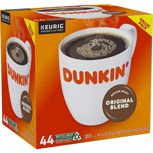 2091512 44/Box (006933) Dunkin' Donuts Original Blend Coffee K-Cup Pods Medium Roast