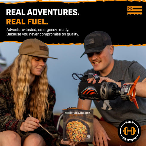 40g 580 100% Backpacking 2 (2-Pack) Peak Refuel Chicken Teriyaki Rice | Protein | Calories | Real Meat | Premium Freeze