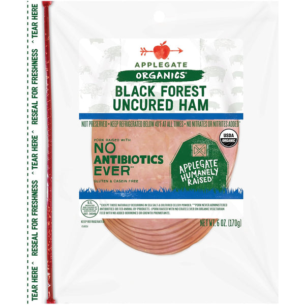 Applegate , Organic Uncured Black Forest Ham, 6 Ounce