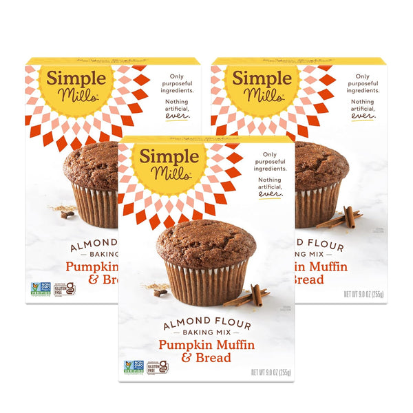 Simple Mills Almond Flour Baking Mix, Gluten Free Pumpkin Bread Mix, Muffin