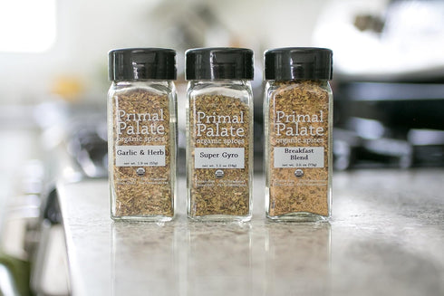 3-Bottle Set Primal Palate Organic Spices - Everyday AIP Blends Gift