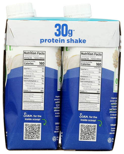 4pk, 11 ORGAIN Vanilla Bean Protein Shake FZ