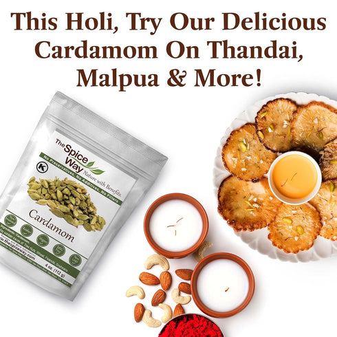 (4 oz) The Spice Way Cardamom Pods- Whole Green Cardamom Pod kosher by OK