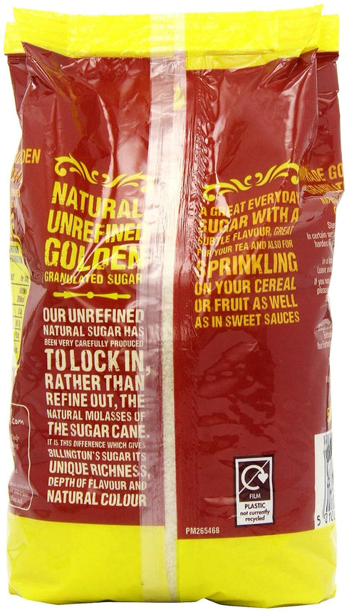 500 (Pack 5) Billingtons Fairtrade golden granulated Sugar g