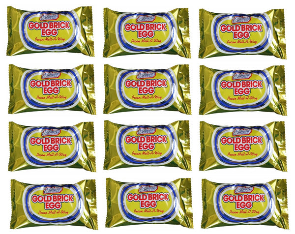 Elmer Chocolate Elmer Gold Brick Eggs - Pack of 12 - Milk Chocolate Covered