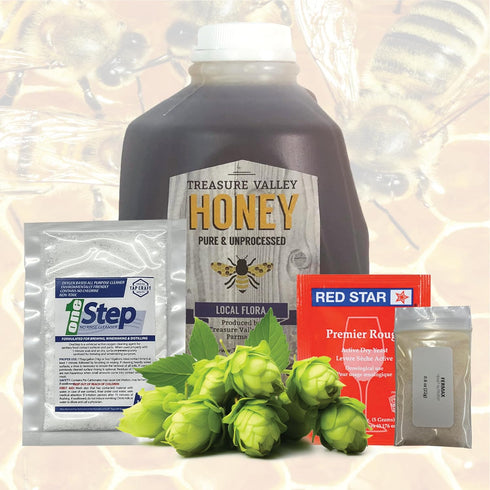HomeBrewStuff Basic 1 Gallon Hopped Honey Mead Recipe Refill Kit