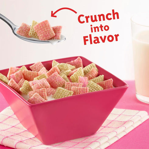 12.4 oz Strawberry Vanilla Chex Cereal, Gluten Free Breakfast Cereal, Made with Whole Grain