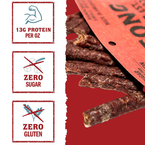 1lb (16oz) Biltong Depot Crown Drywors - | Air-Dried Beef Snack Sticks | High Protein | Paleo and Keto Friendly | Zero