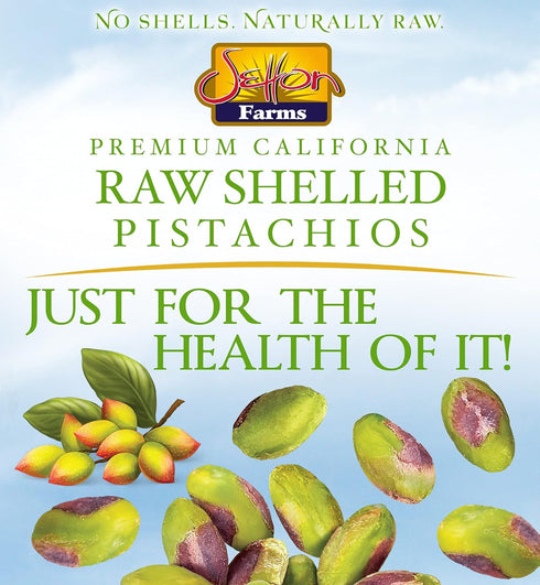 Setton 20 oz 20 Oz Farms Naturally Raw Shelled Pistachios Value Bag, No Shell Pistachios, Non-GMO Project Verified