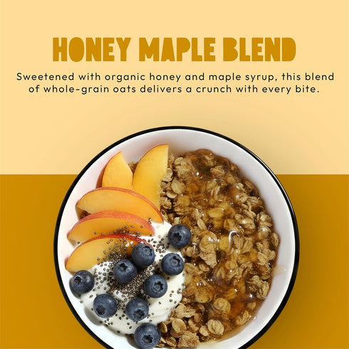 12 oz Kellys Four Plus Granola Cereal | Honey Maple Healthy Granola for Yogurt | Hand Made Snacks for Breakfast