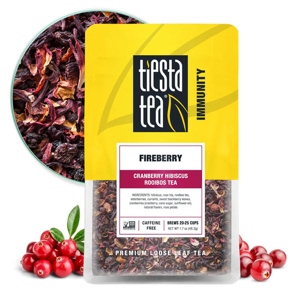 Tiesta Tea - Cranberry Hibiscus Rooibos Tea, Fireberry, Loose Leaf, Herbal Blend