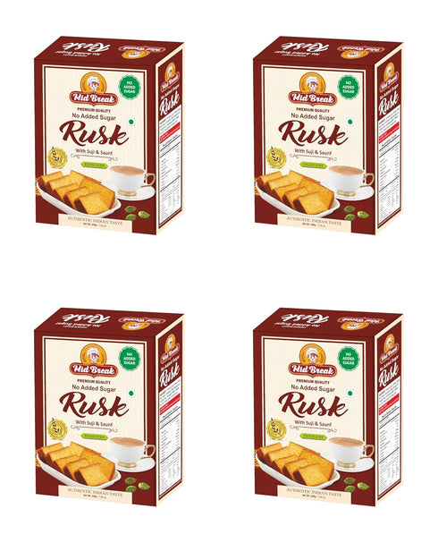 Mid Break Midbreak No Added Sugar Rusk - 200gm (Pack Of 4) | Handmade