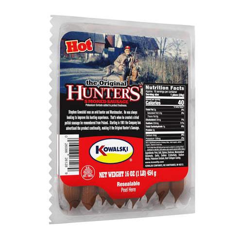 Kowalski 16 Oz Hunters Sausage - Hot