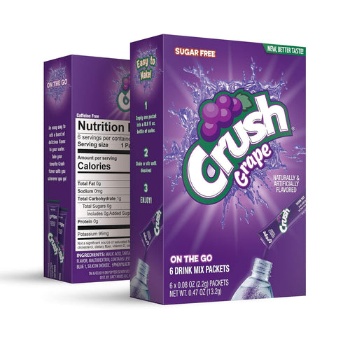 Crush Powder Drink Mix, Sugar Free & Delicious, Classic Variety, 30 Sticks