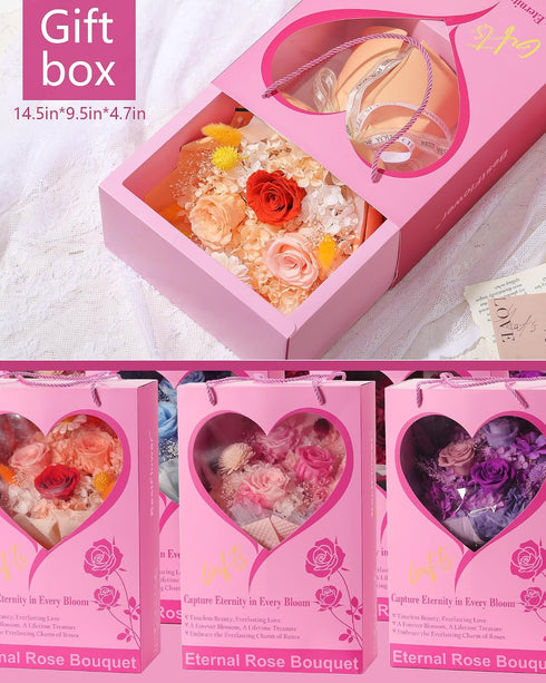 BestFlower Mothers Day Flowers Bouquet Gifts for Mom,Roses Bouquet Gifts for Women Mom Wife from Daughter,Fresh Flowers