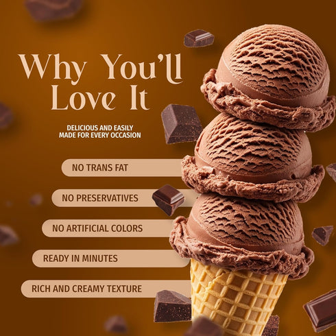 5 2 (1 Pack, Triple Scoop - Premium Chocolate Ice Cream Mix For Ice Cream Maker. Simple, Easy, Delicious. From Gourmet