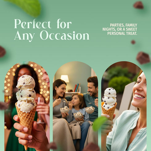 (2) 5 2 (2 Pack, Triple Scoop - Premium Mint Choc Chip Ice Cream Mix For Ice Cream Maker. Simple, Easy, Delicious. From