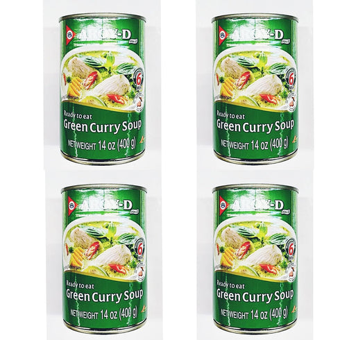 Generic Green Curry Soup, 14 oz (400g), Thai Style,4 Cans