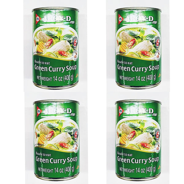 Generic Green Curry Soup, 14 oz (400g), Thai Style,4 Cans