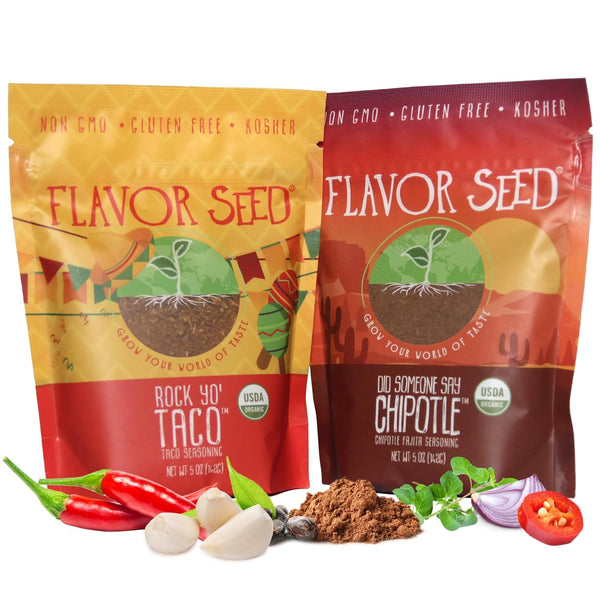 Organic Taco Seasoning Bundle, Mild & Spicy Taco Night Gourmet Seasonings with