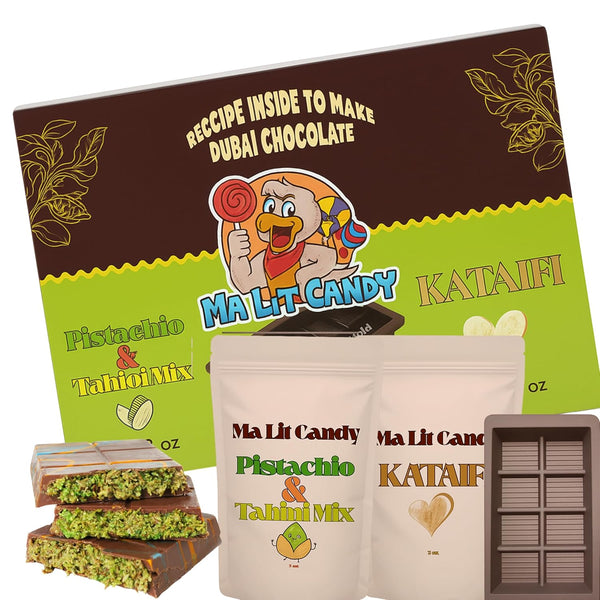 Ma Lit Candy Dubai Chocolate Bar Kit - Holidays Gift Box -