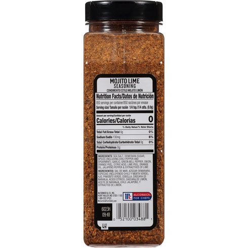 McCormick Grill Mates Mojito Lime Seasoning, 27 oz - One 27 Ounce Container of Mojito Seasoning, Perfect on Shrimp Tacos, Chicken Wings, Lamb Chops and More