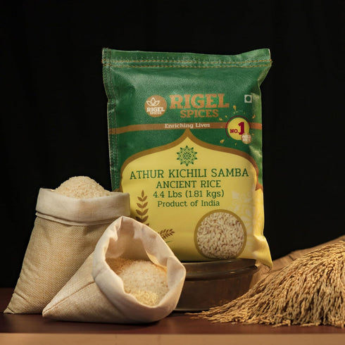 (10Lbs) 12+ Rigel Spices | Athur Kichili Samba Rice | AGED MONTHS | GLUTEN FREE | Ancient Rice from India
